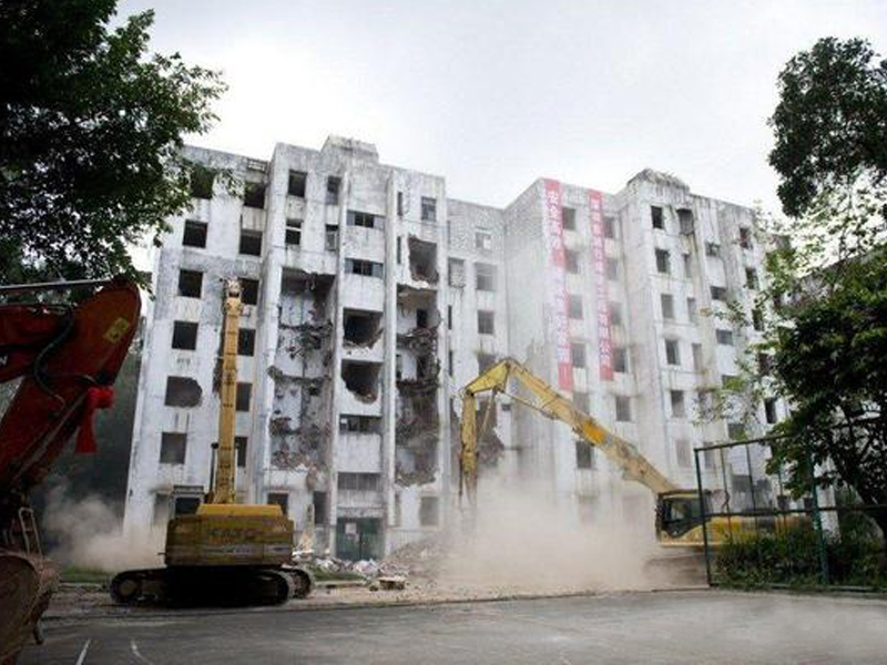 使用海沙的建筑物，墻體受損嚴(yán)重