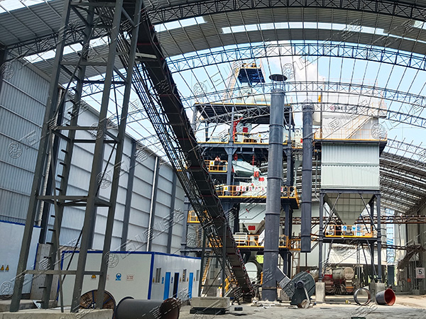 石粉料不用水洗砂，上套干法制砂樓